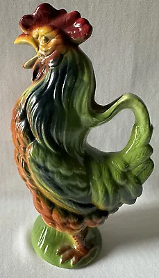 Saint Clément Vintage French Barbotine Majolica Gallic Rooster Absinthe Pitcher • $110