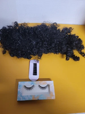 $8 • Buy Allyreetress Afro Puff Drawstring Ponytail Mohawk Wig Black 6 Clips 
