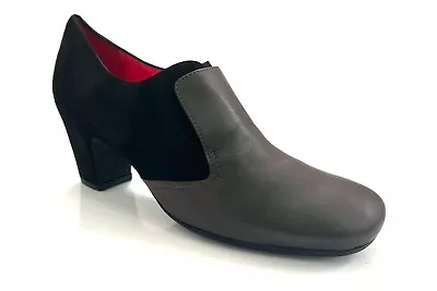 Pas De Rouge Vivi Suede Leather Pump Black Gray For Women • $38.50