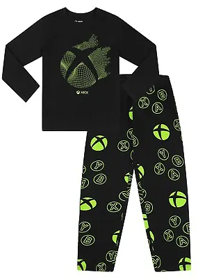£14.99 • Buy Xbox Official Mens And Boys Matching Gaming Long Pyjama Set Black