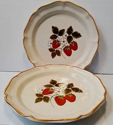 Set Of Two Mikasa Strawberry Festival Dinner Plates 10 3/4  EB801 Excellent • $28.95