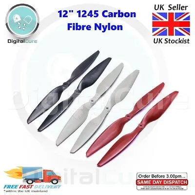 12  1245 Carbon Fiber Filled Nylon CW CCW Propeller- DJI Hex Octo F450 F550 • £6.95