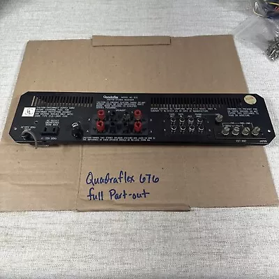 Quadraflex 767 Stereo Receiver Part-Out Back Plate Jacks Fuse Rca Connectors • $30