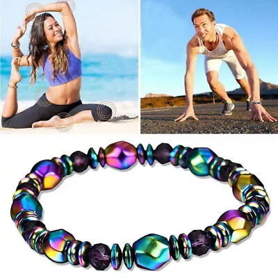 Bio Magnetic Healing Therapy Bracelet Arthritis Hematite Weight Loss Pain Relief • £1.99