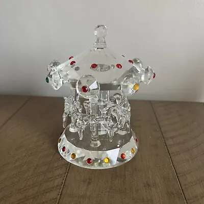 Vintage Godinger Crystal Carousel By Shannon Style No. 24423 (Unicorns) W/ Box • $25