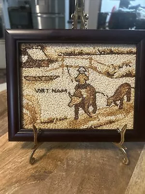 Vintage Handmade Unique Rice Painting Authentic Vietnamese Art  Mosaic • $75