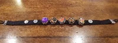 Mogo Magnetic Charm Bracelet Crown Royalty Hearts  K M  Initial  5 Charms Purple • $15