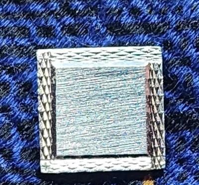 Vintage Sterling Silver Tie Tack / Tie Pin LA MODE Square Textured Center Border • $11.99