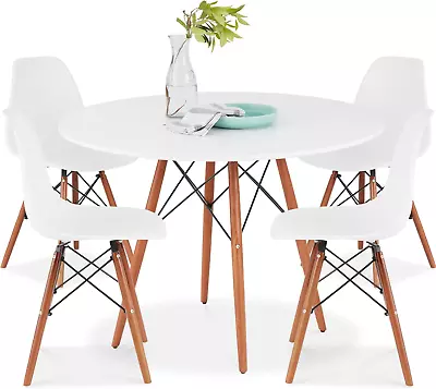 5-Piece Dining Set Compact Mid-Century Modern Table & Chair Set For Home Apart • $350.36