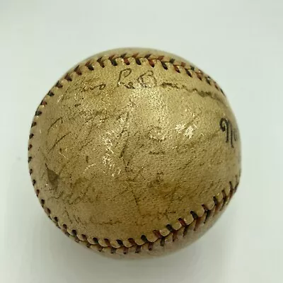 1927 New York Giants Team Signed Baseball John McGraw & Mel Ott JSA COA • $2499