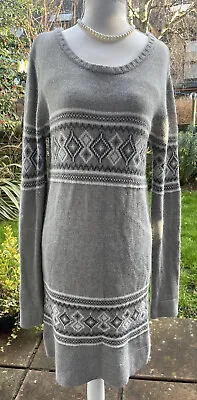 £11.30 • Buy Crew Size 14 Ladies Fairisle Sweater Dress/Tunic Cotton Angora Blend