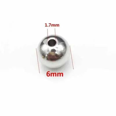 Wholesale Stainless Steel Silver Round Spacer Beads Jewelry Finding Loose Beads • $4.99