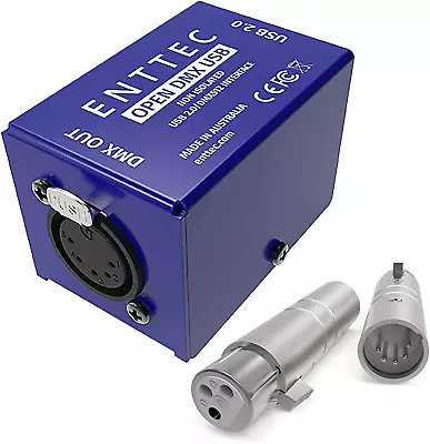 ENTTEC 70303 Open DMX Interface &  70029 5P Male To 3P Female Adapter (Bundle) - • $92.99