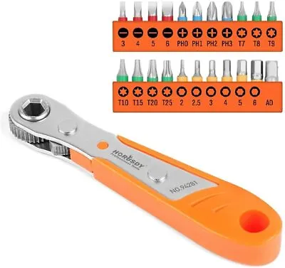 11 Piece 1/4  Low Profile Right Angle Ratchet Wrench Screwdriver With 90 Degree • $19.98