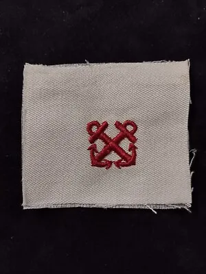 Ww2 Merchant Marine Boatswain's Mate Sleeve Insignia (red On White Material) Nos • $7