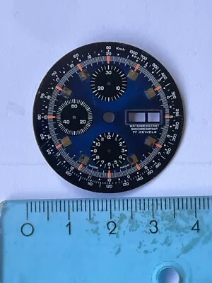 $60 • Buy Vintage Valjoux 7750 Blue Dial Cadran Zifferblatt