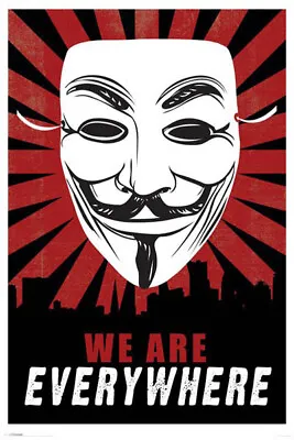 (LAMINATED) V FOR VENDETTA MOVIE POSTER (61x91cm) PICTURE PRINT ART • $8.12