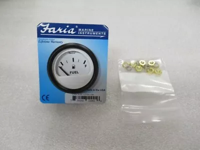 I1B Faria Marine 12901 Euro White 2  Fuel Level Gauge OEM New Factory Boat Parts • $26.04