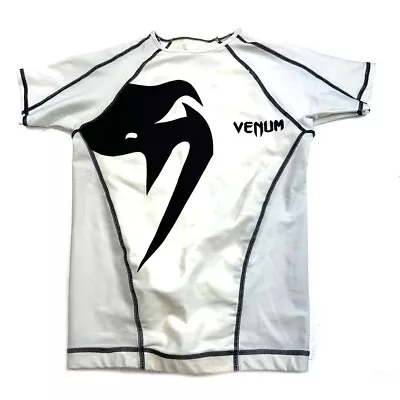 Venum 'Giant' Rashguard Short Sleeves White Small Martial Arts UFC Size M • $35