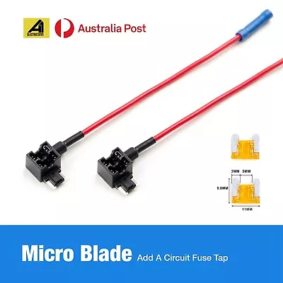 $6.99 • Buy 2 X Add A Circuit ACU Piggy Back Tap Micro Blade Fuse Holder 5A AU Local Post