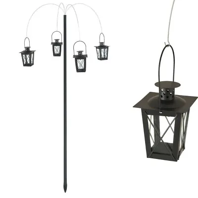 Outdoor Garden Palm Tea Light Decorative Lantern Lamp Post - 62 X 62 X 143cm • £17.95