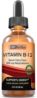 £22.61 • Buy Sbr Nutrition Vitamin B12 Sublingual Liquid Drops Cherry Flavor 60ml