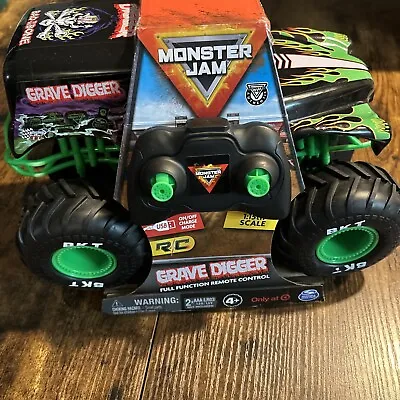 NEW Hot Wheels Monster Jam 1:15 Scale Grave Digger Remote Control RC Truck • $71.99