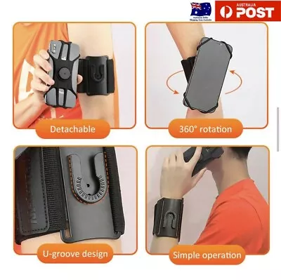 $24.99 • Buy Armband Holder For Phone 4-6.5  Iphone Samsung Sport Gym Running Black