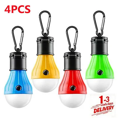 4Pcs Portable Camping Equipment Lantern Light LED Emergency Outdoor Waterproof • £7.75