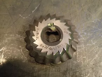 2-3/4  OD X 1/2  Width X 1  Arbor Hole 60 Degree HS Double Angle Milling Cutter • $25