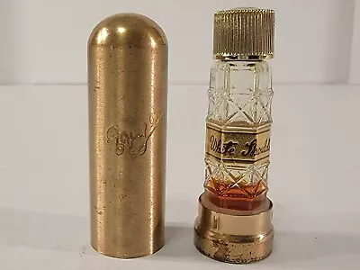 Vintage EVYAN WHITE SHOULDERS PERFUME  MINI ~GOLDTONE CASE • $15