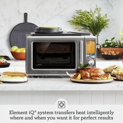Breville Combi Wave 3-in-1 Microwave Air Fryer And Toaster Oven Brushed • $495.99