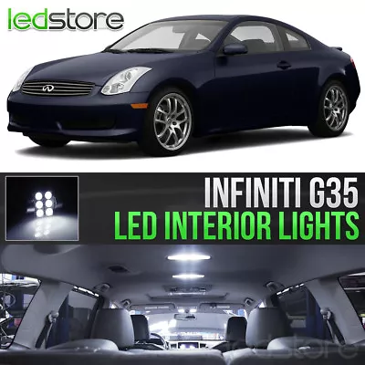 White Interior LED Lights Bulbs Package Kit For 2003-2006 Infiniti G35 • $13.99