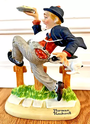 Vintage The 12 Norman Rockwell Figurines  Caught In The Act  Danbury Mint 1980 • $17.99