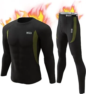 CL Convallaria Mens Thermal Underwear Set With Fly Long Johns Base Layer Winter • $43.32