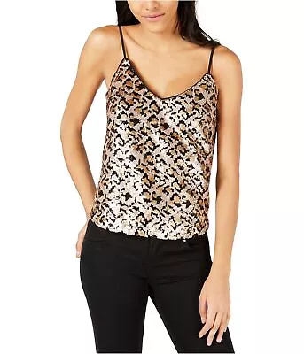 Heartloom Womens Sequins Cami Tank Top Brown Small • $8.80