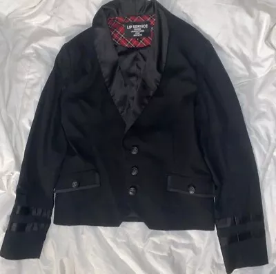 Lip Service Blazer Rocker Coat Punk Wedding Alternative Gothic Jacket Vampire • $72