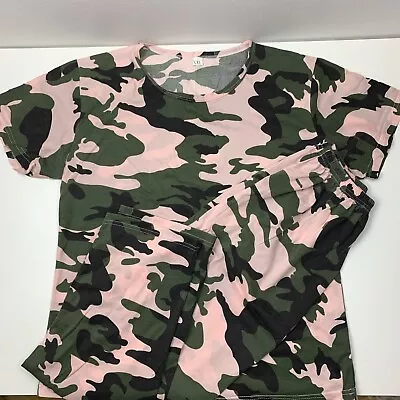 Camouflage Tshirt And Trousers Pyjama Set • £5