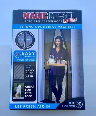 Magic Mesh Deluxe Hands Free Magnetic Screen Door 39 X83  - Black (MM011124) • $14