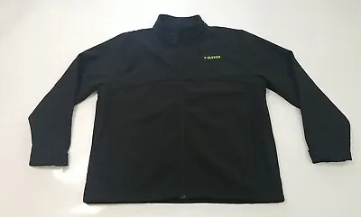 7-Eleven 7-11 Black Fleece-Lined Softshell Zip Jacket Employee Uniform XL • $39.99