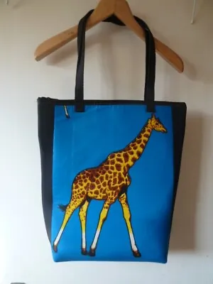 £9.95 • Buy African Kitengi With Giraffe Tote Beach Bag. About 17in X 12in Exc Handles