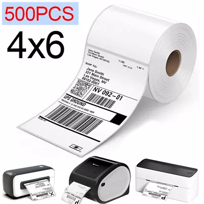 500 4x6 Roll Thermal Shipping Label Sticker Paper For Phomemo D520BT 241BT 246S • $16.99