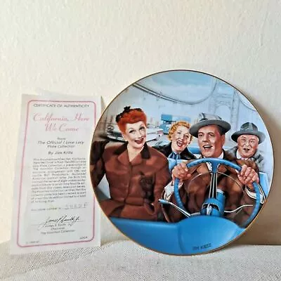 I LOVE LUCY Collector's Plate  California Here We Come  Hamilton Collection 1989 • $19.59