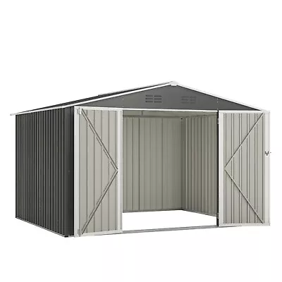 10'x8' Outdoor Storage Shed Metal Shed Garden Shed Backyard Tool House Lockable • $429.99