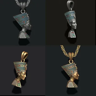 Ancient Egyptian Queen Nefertiti Necklace Pendant + Free Gift Bag • £7.99