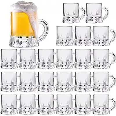 Beer Mug 2 Oz Shot Glasses Mini Beer Glasses Clear Mugs Party Small Beer Stei... • $30.71