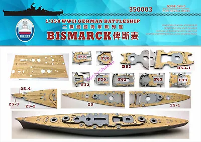 Shipyard 1/350 350003 Wood Deck German Bismarck For Revell • £19.99