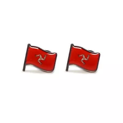 Isle Of Man Flag Badge Pin X 2 - Triskelion Enamel Lapel UK Douglas Manx • £3.95