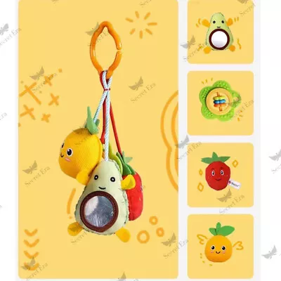 Baby Activity Hanging Toy Pushchair Pram Stroller Bedding Car Seat Fruit Toys • £7.99