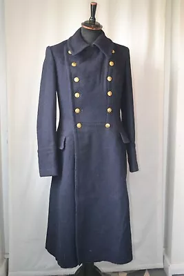 Vtg WW2 Russian Air Force Officer Propeller Gold Buttons Wool Great Coat Small • £150